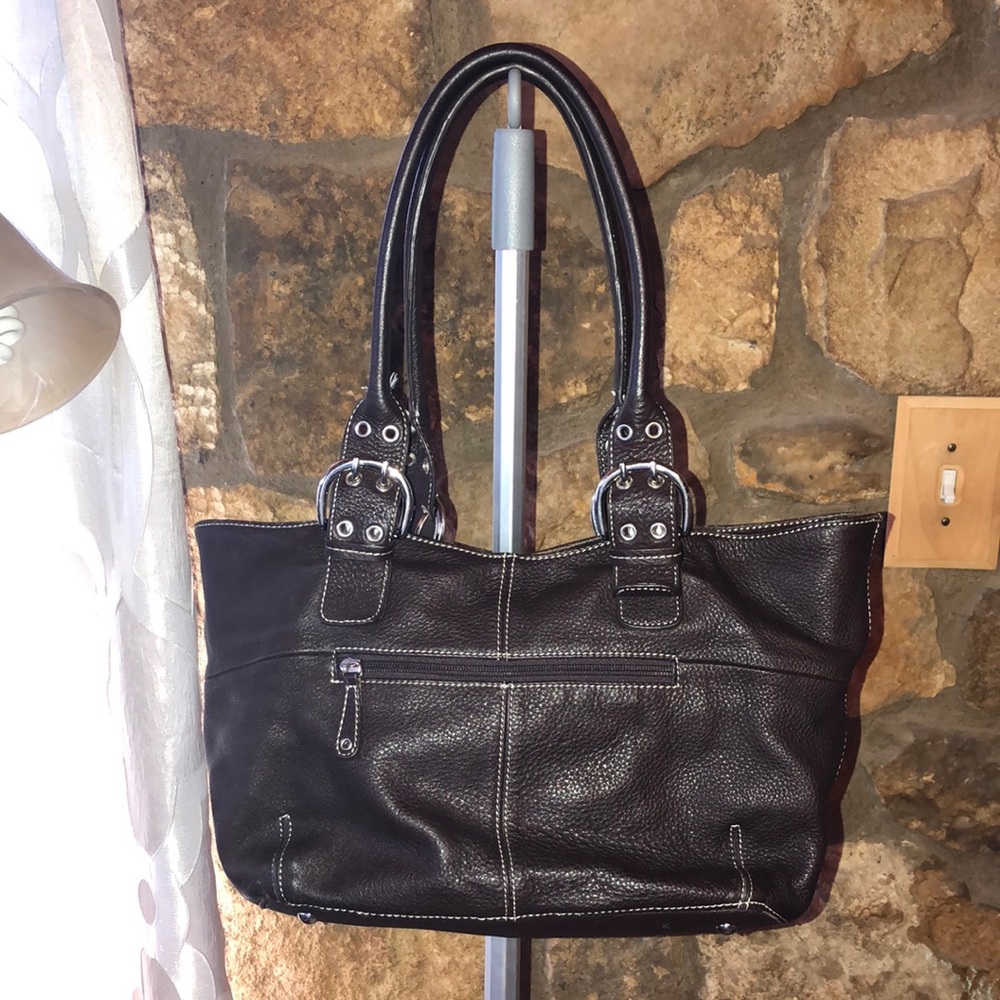 Tignanello Dark Brown Genuine leather handbag